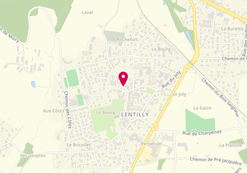 Plan de Pharmacie de Lentilly, Place de l'Eglise, 69210 Lentilly