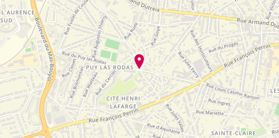 Plan de Pharmacie du Puy Las Rodas, 102 Rue de la Vialoube, 87000 Limoges