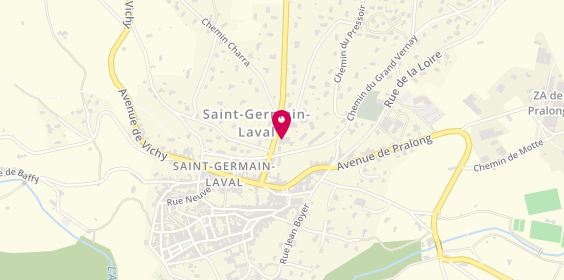 Plan de Pharmacie de Saint Germain Laval, 160 Route de Roanne, 42260 Saint-Germain-Laval