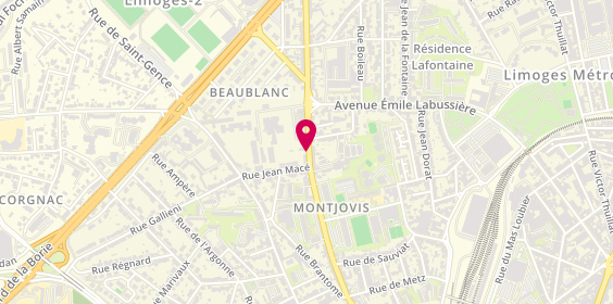 Plan de Pharmacie de Beaublanc, 101 Avenue Montjovis, 87000 Limoges