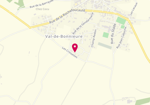 Plan de Pharmacie Val de Bonnieure, Saint Angeau
5 Rue des Charrons, 16230 Val-de-Bonnieure
