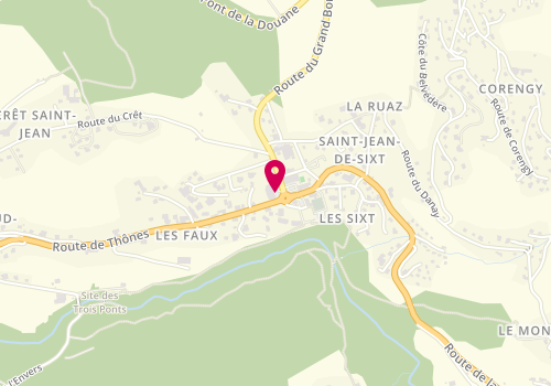 Plan de Pharmacie des Aravis, Résidence Beau Séjour
52 place Madeleine Lafrance, 74450 Saint-Jean-de-Sixt