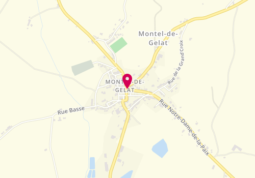 Plan de Pharmacie May Corinne, Le Bourg, 63380 Montel-de-Gelat