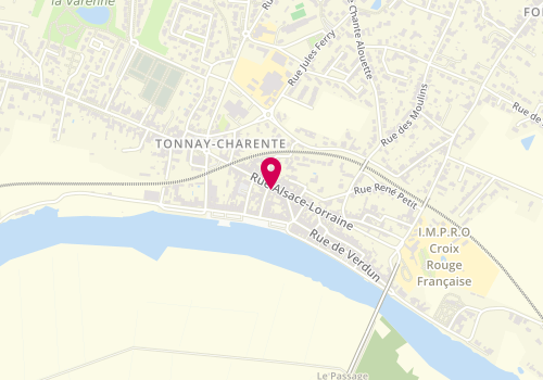 Plan de Pharmacie Centrale, 65 Rue Alsace Lorraine, 17430 Tonnay-Charente