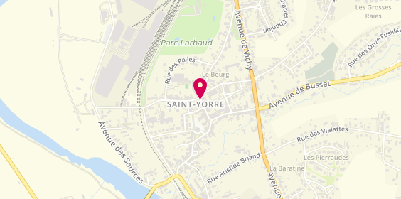 Plan de Pharmacie de Saint Yorre, 1 Rue de la Republique, 03270 Saint-Yorre