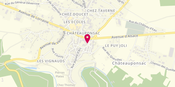 Plan de Pharmacie de Chateauponsac, 4 Place Ducoux, 87290 Châteauponsac