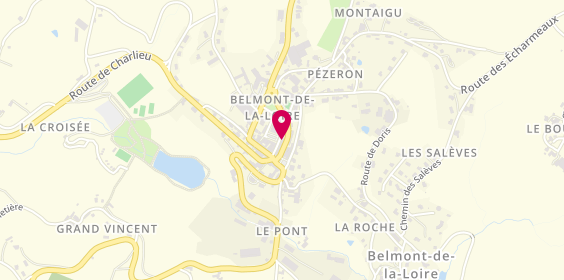 Plan de Pharmacie de Belmont, Place d'Erfweiler, 42670 Belmont-de-la-Loire