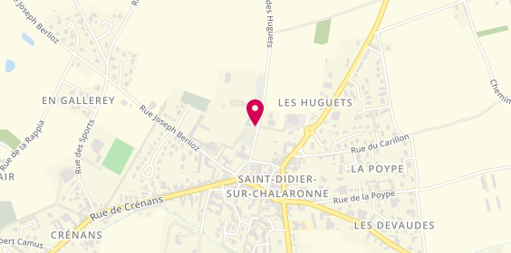 Plan de Pharmacie Davin, 123 Rue des Huguets, 01140 Saint-Didier-sur-Chalaronne