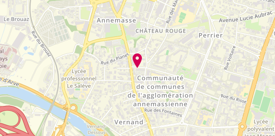 Plan de Pharmacie de Château Rouge, 4 Rue de l'Annexion, 74100 Annemasse