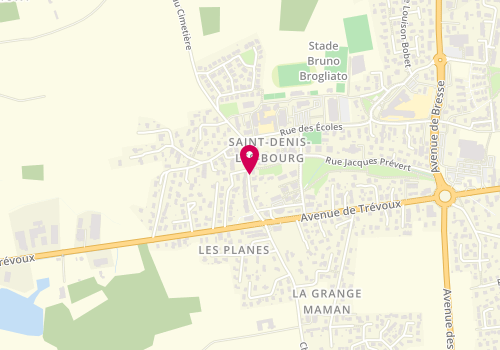 Plan de Pharmacie des Planes, 115 Rue du Village, 01000 Saint-Denis-lès-Bourg