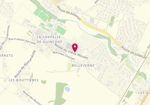 Plan de Pharmacie Huot, 250 Route du Vieux Moulin, 71570 La Chapelle-de-Guinchay