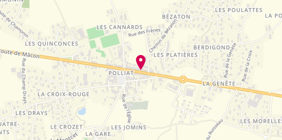 Plan de Pharmacie de la Veyle, 117 Route de Bourg en Bresse, 01310 Polliat