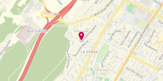 Plan de Pharmacie de la Forge, 28 Bis Rue Saint Exupéry, 01100 Oyonnax
