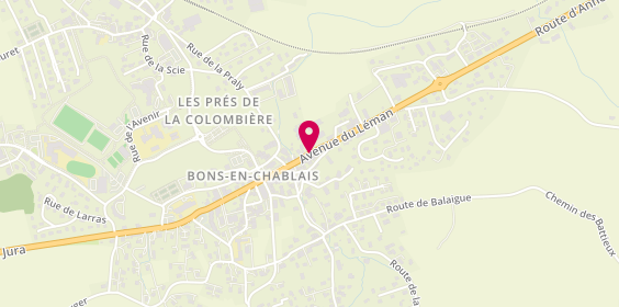 Plan de Pharmacie Brun Boucher, 155 Avenue du Léman, 74890 Bons-en-Chablais