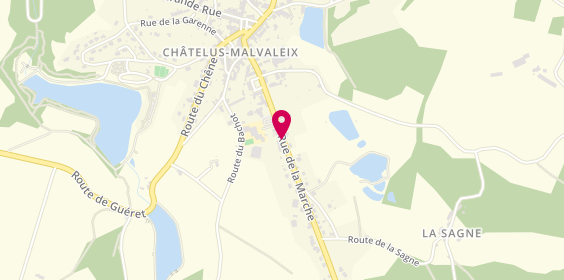 Plan de Pharmacie Mathieu, Place du Marche, 23270 Châtelus-Malvaleix