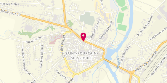 Plan de Pharmacie des Cours, 49 Boulevard Ledru Rollin, 03500 Saint-Pourçain-sur-Sioule