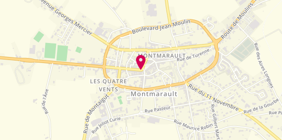 Plan de Pharmacie de la Place Ferrandon, 7 Place Robert Ferrandon, 03390 Montmarault
