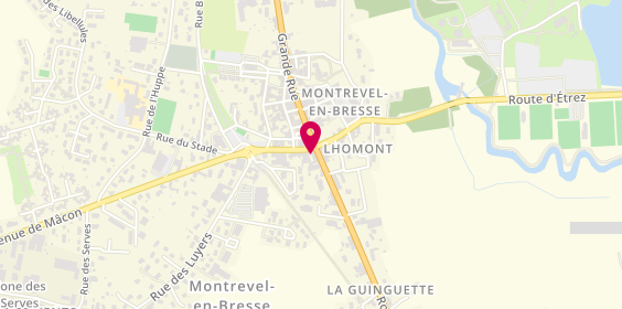 Plan de Pharmacie Bertholat, 1 Rue de la Gare, 01340 Montrevel-en-Bresse