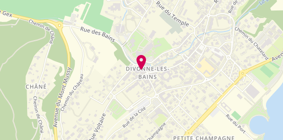 Plan de Pharmacie des Bains, 31 Rue des Bains, 01220 Divonne-les-Bains