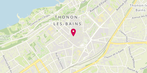 Plan de Pharmacie Centrale, 1 Rue Vallon, 74200 Thonon-les-Bains
