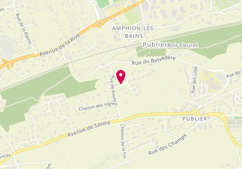 Plan de Pharmacie Oddon Soulier, Centre Commercial Cora
5 Route Nationale
Amphion Les Bains, 74500 Publier