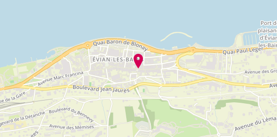 Plan de Pharmacie Cachat, 34 Rue Nationale, 74500 Évian-les-Bains