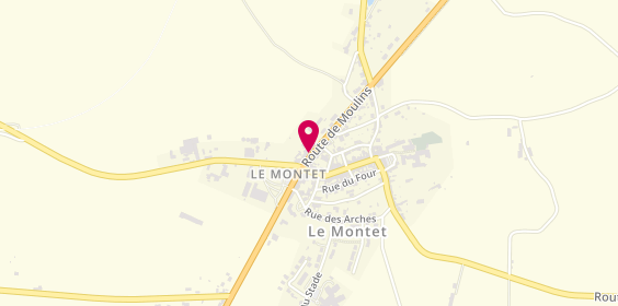 Plan de Pharmacie du Montet, 22 Route Nationale, 03240 Le Montet
