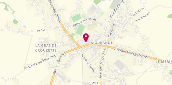 Plan de Pharmacie Lefranc Nouaille, 26 Place du Champ de Foire, 36140 Aigurande