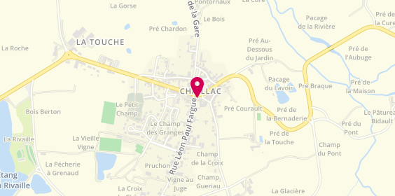 Plan de Pharmacie de Chaillac, 6 Rue Font Poulard, 36310 Chaillac