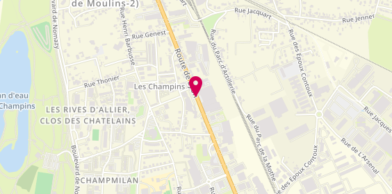 Plan de Pharmacie des Champins, 109 Route de Lyon, 03000 Moulins