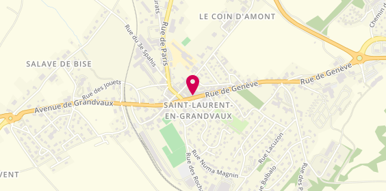Plan de Pharmacie du Grandvaux, 9 Rue de Geneve, 39150 Saint-Laurent-en-Grandvaux