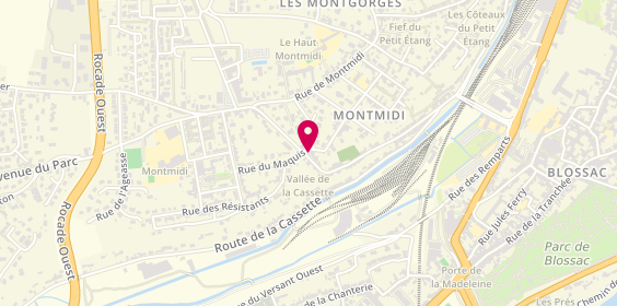Plan de Pharmacie de Montmidi, 133 Rue Georges Guynemer, 86000 Poitiers