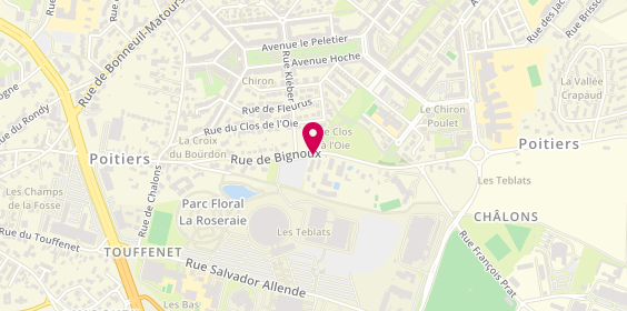 Plan de Pharmacie des Arènes, 24 Rue de Bignoux, 86000 Poitiers
