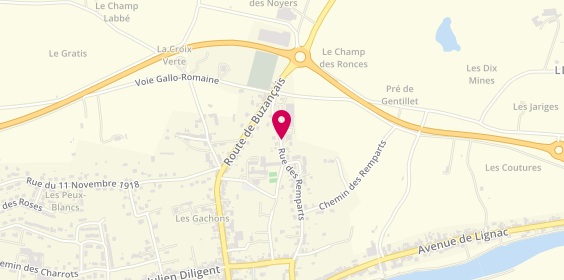 Plan de Pharmacie Galtoise, 55 Rue des Remparts, 36800 Saint-Gaultier