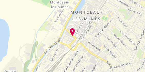 Plan de Alphega Pharmacie, 22 Rue des Oiseaux, 71300 Montceau-les-Mines