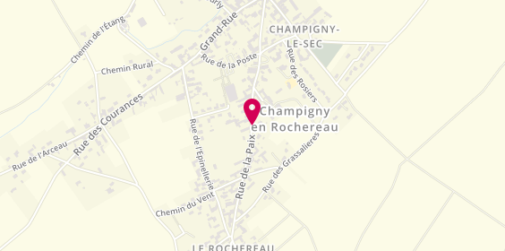 Plan de Pharmacie Penot, 30 Rue de la Paix, 86170 Champigny-le-Sec