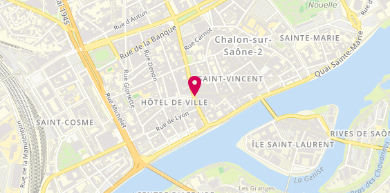Plan de Pharmacie de l'Hôtel de Ville, 18 Rue du Port Villiers, 71100 Chalon-sur-Saône
