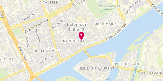 Plan de Pharmacie Saint Vincent, 5 Rue Saint Vincent, 71100 Chalon-sur-Saône
