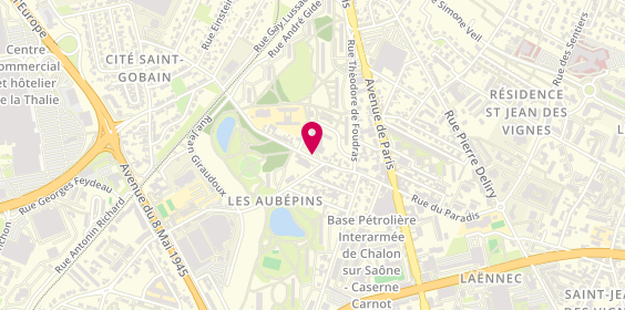 Plan de Pharmacie Dumaine, 34 Avenue des Aubepins, 71100 Chalon-sur-Saône