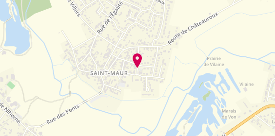 Plan de Pharmacie de Saint Maur, 2 Rue de la Martinique, 36250 Saint-Maur