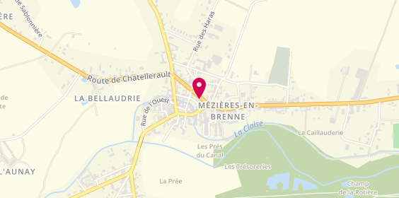 Plan de Pharmacie Coeur de Brenne, 7 Rue A et E Plateau, 36290 Mézières-en-Brenne