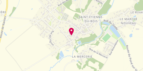 Plan de Pharmacie Locteau Ouvrard, 3 Place des Anciens Combattants, 85670 Saint-Étienne-du-Bois