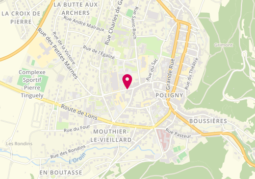 Plan de SELARL De.phi.pharm, 34 Rue Vieil Hopital, 39800 Poligny