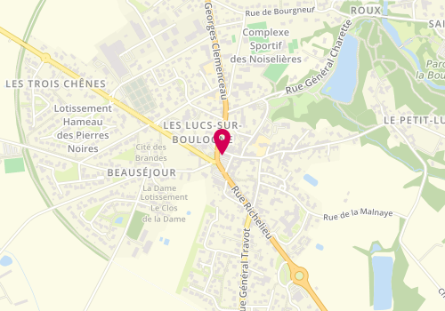 Plan de Pharmacie Touzalin, 9 Place du Moustier, 85170 Les Lucs-sur-Boulogne