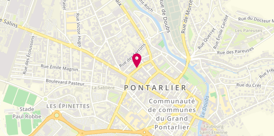 Plan de Pharmacie Saint Pierre, 10 Rue du Vieux Château, 25300 Pontarlier