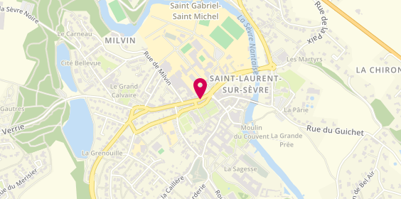 Plan de Pharmacie Les pensées, 33 Rue du Calvaire, 85290 Saint-Laurent-sur-Sèvre