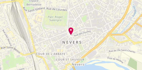Plan de Pharmacie Carnot Nevers, 2 Place Carnot, 58000 Nevers