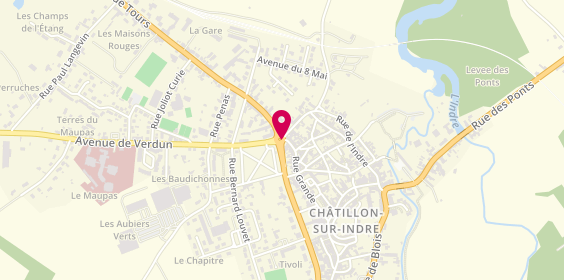 Plan de Pharmacie du Donjon, 1 Place de la Résistance, 36700 Châtillon-sur-Indre