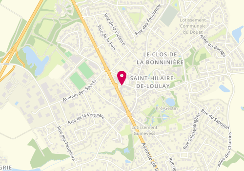 Plan de Pharmacie des Jardins, 11 Rue des Jardins, 85600 Saint-Hilaire-de-Loulay