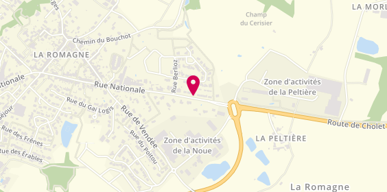 Plan de Pharmacie Limousin Lusseau, 14 Rue Nationale, 49740 La Romagne